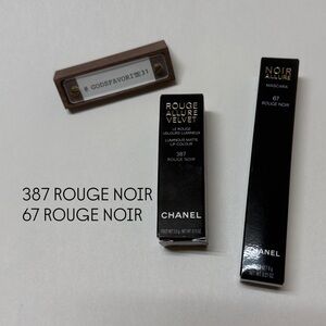 CHANEL ROUGE NOIR 2026  lipstick 387 + mascara 67 makeup Set